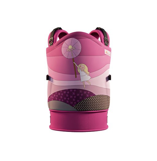 Nosidło ergonomiczne dla dziecka od 4 m. do 20 kg - motyw Calineczka widok 3D