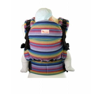 Nosidło ergonomiczne z chusty dla dziecka od 4 m. do 20 kg - motyw Striped kolorowy